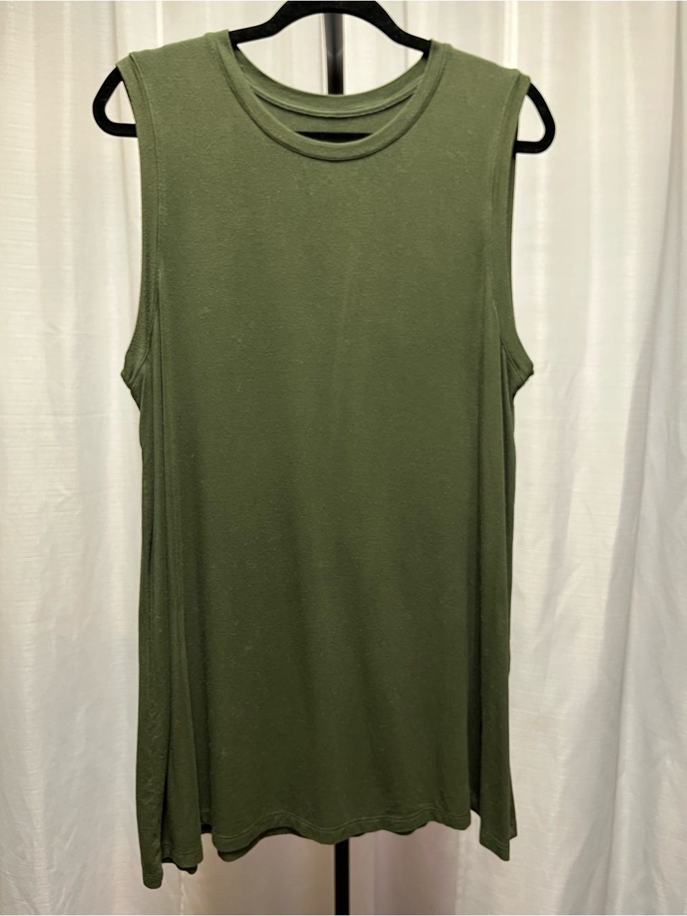 Daily ritual sleeveless pull over dress in olive green | size xl